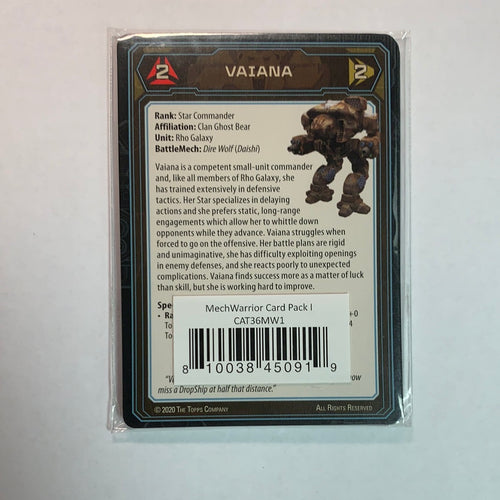 Battletech: MechWarrior Card Pack 1