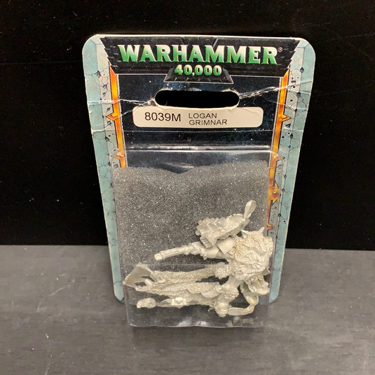 Warhammer 40,000 Space Wolf Logan Grimnar (8039M) (METAL) (Out of Print) (NEW) (SEALED)