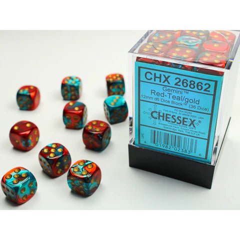 Chessex 16mm D6 12 Die Dice Set