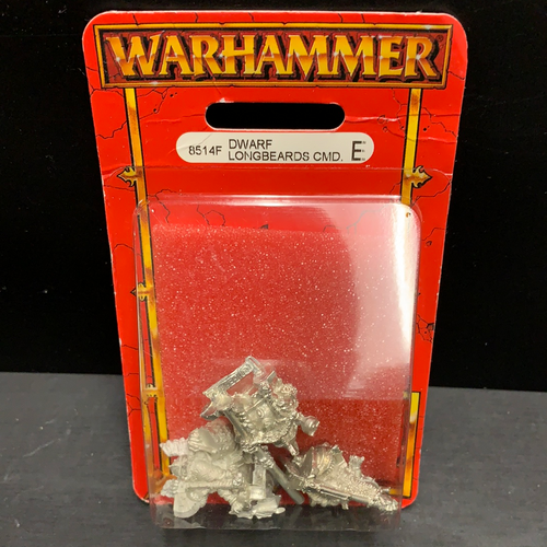 Warhammer Fantasy Dwarf Longbeards Command (8514F) (METAL) (Out of Print) (NEW) (SEALED)