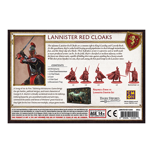 Load image into Gallery viewer, A Song of Ice and Fire: Lannister Red Cloaks
