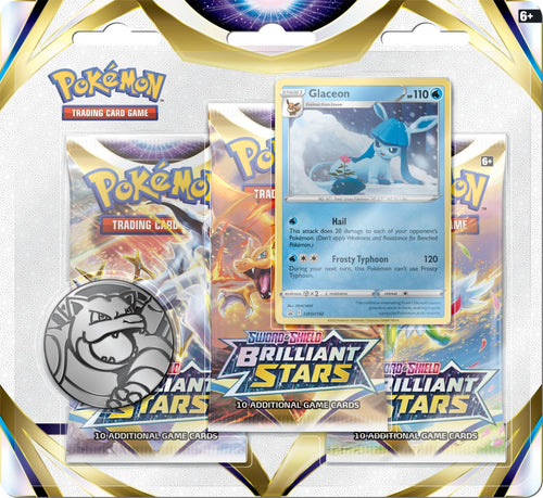 Pokemon TCG: Sword & Shield - Brilliant Stars Three Booster Pack Blister