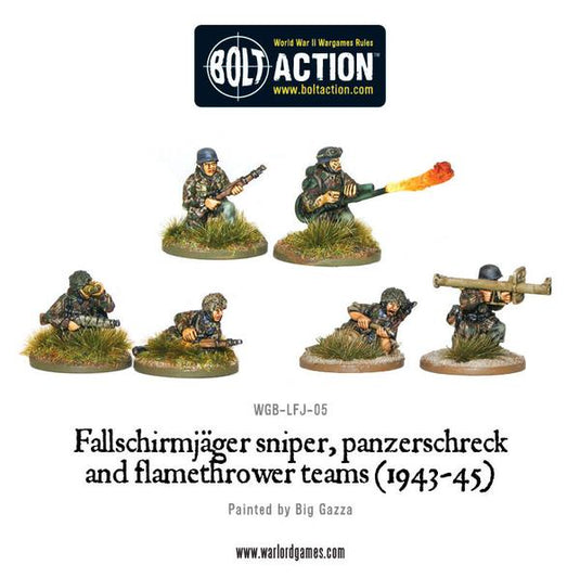 Fallschirmjager sniper, panzerschreck and flamethrower teams (1943-45)
