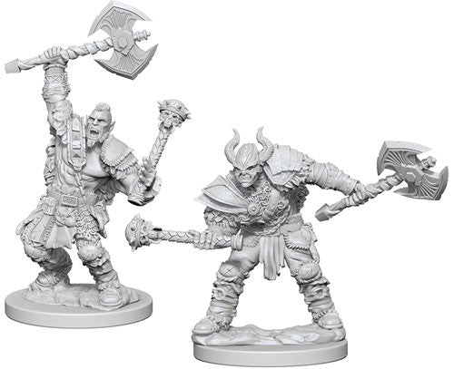 Pathfinder Battles Deep Cuts Unpainted Minis: W3 Half-Orc Male Barbarian