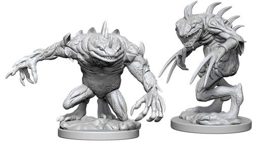 D&D Nolzur's Marvelous Unpainted Miniatures: W5 Grey Slaad & Death Slaad