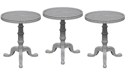 WizKids Deep Cuts Unpainted Minis: W5 Small Round Tables