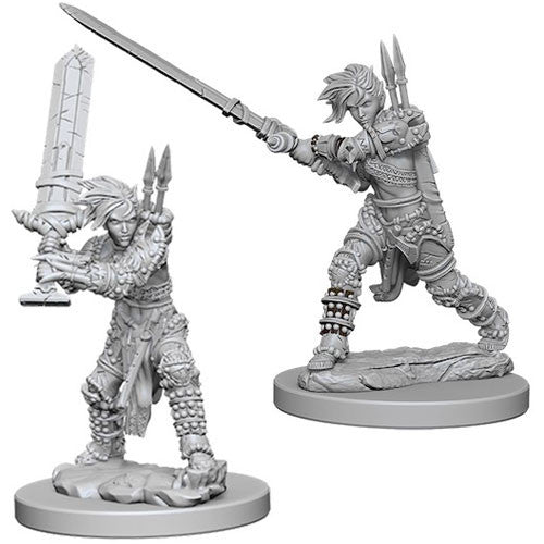 Pathfinder Battles Deep Cuts Unpainted Minis: W6 Female Human Barbarian