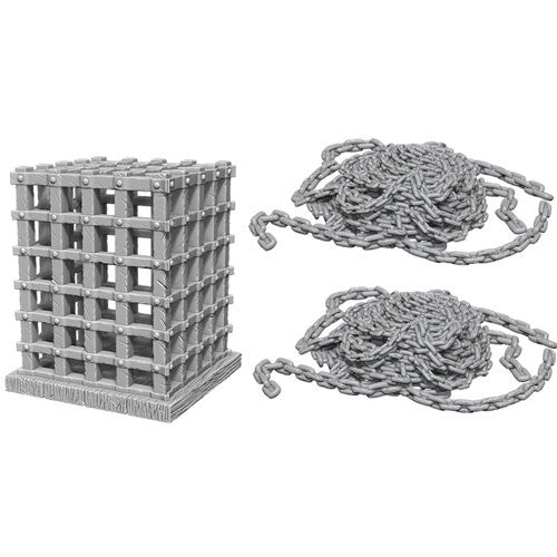 WizKids Deep Cuts Unpainted Minis: W6 Cage & Chains