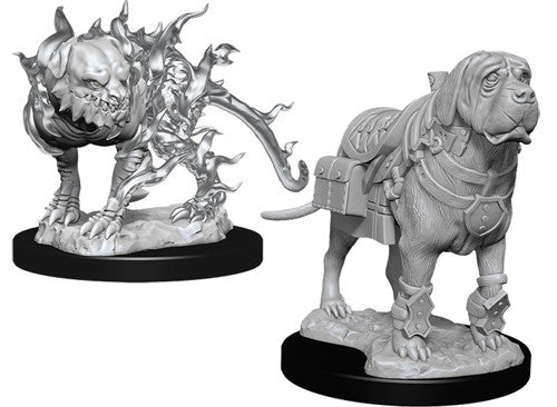 D&D Nolzur's Marvelous Unpainted Miniatures: W11 Mastiff & Shadow Mastiff