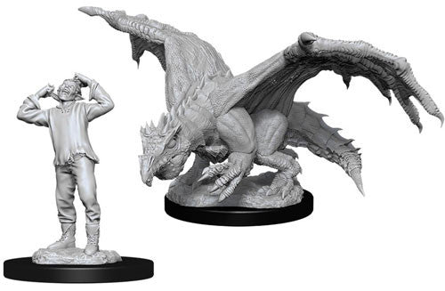 D&D Nolzur's Marvelous Unpainted Miniatures: W11 Green Dragon Wyrmling & Afflicted Elf